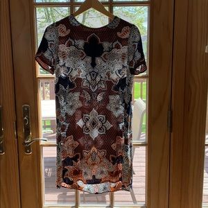 Paisley print shirt dress
